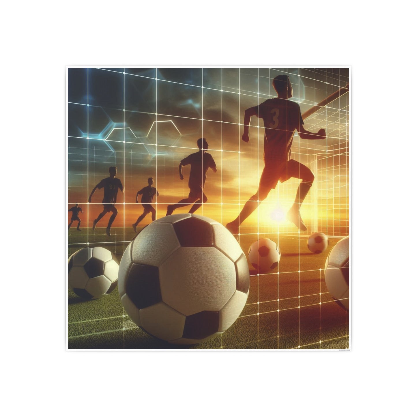 Soccer (AI created) / Photo Art Paper Posters