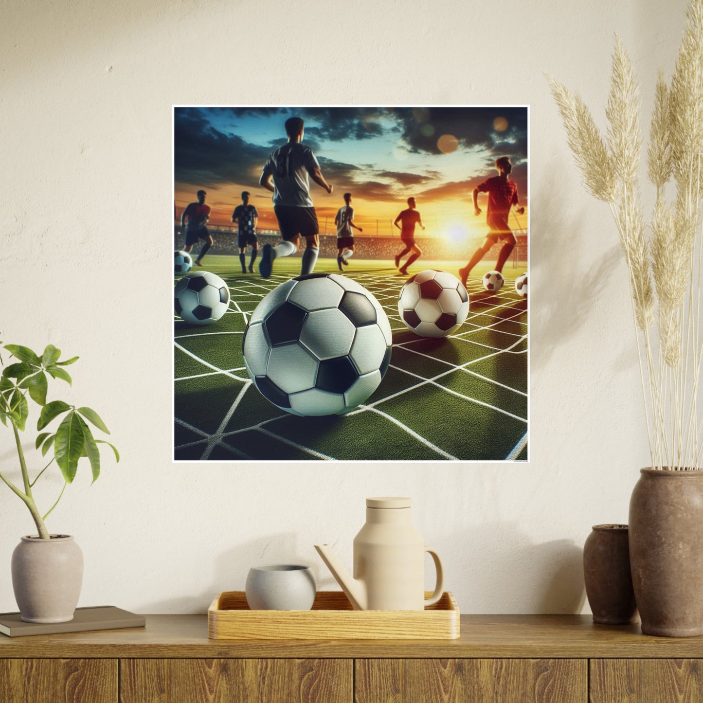 Soccer 3 (AI created) / Photo Art Paper Posters
