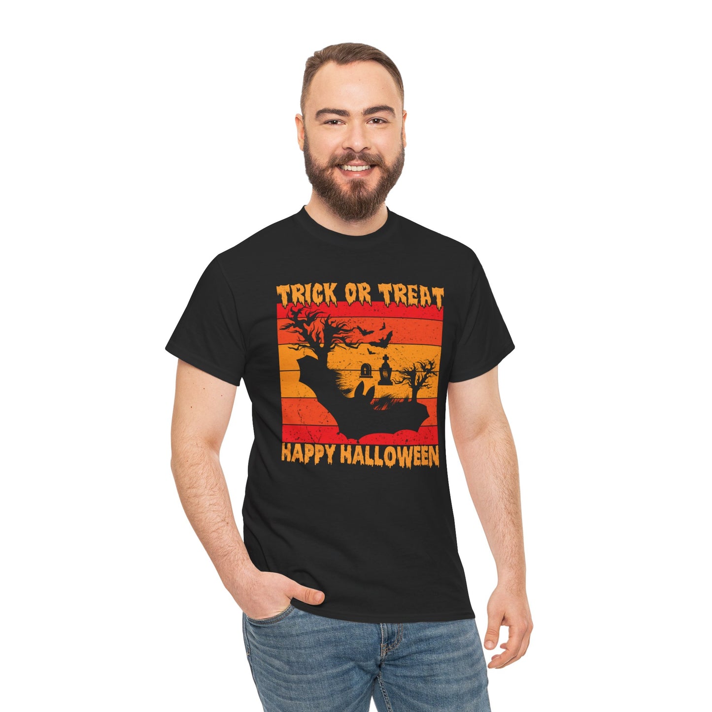 Trick or Treat / Halloween Unisex Heavy Cotton Tee