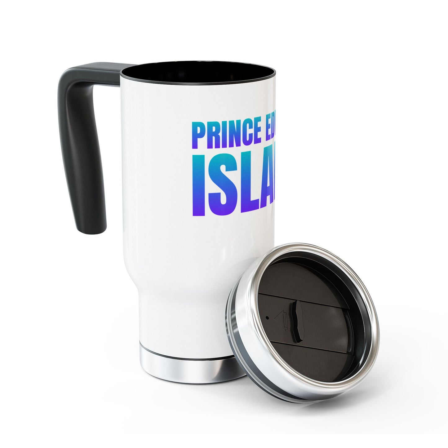 Prince Edward Island / Stainless Steel Travel Mug with Handle, 14oz