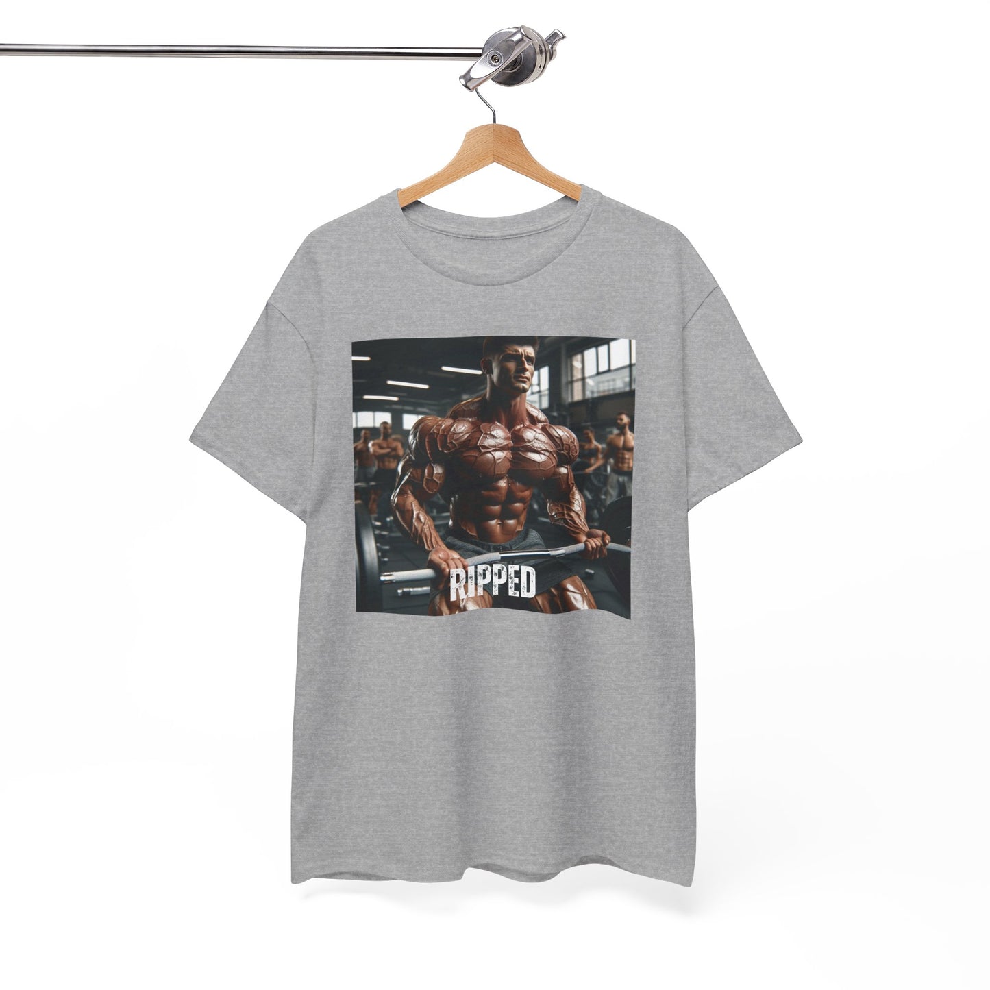 "Ripped" bodybuilding design Unisex Heavy Cotton Tee