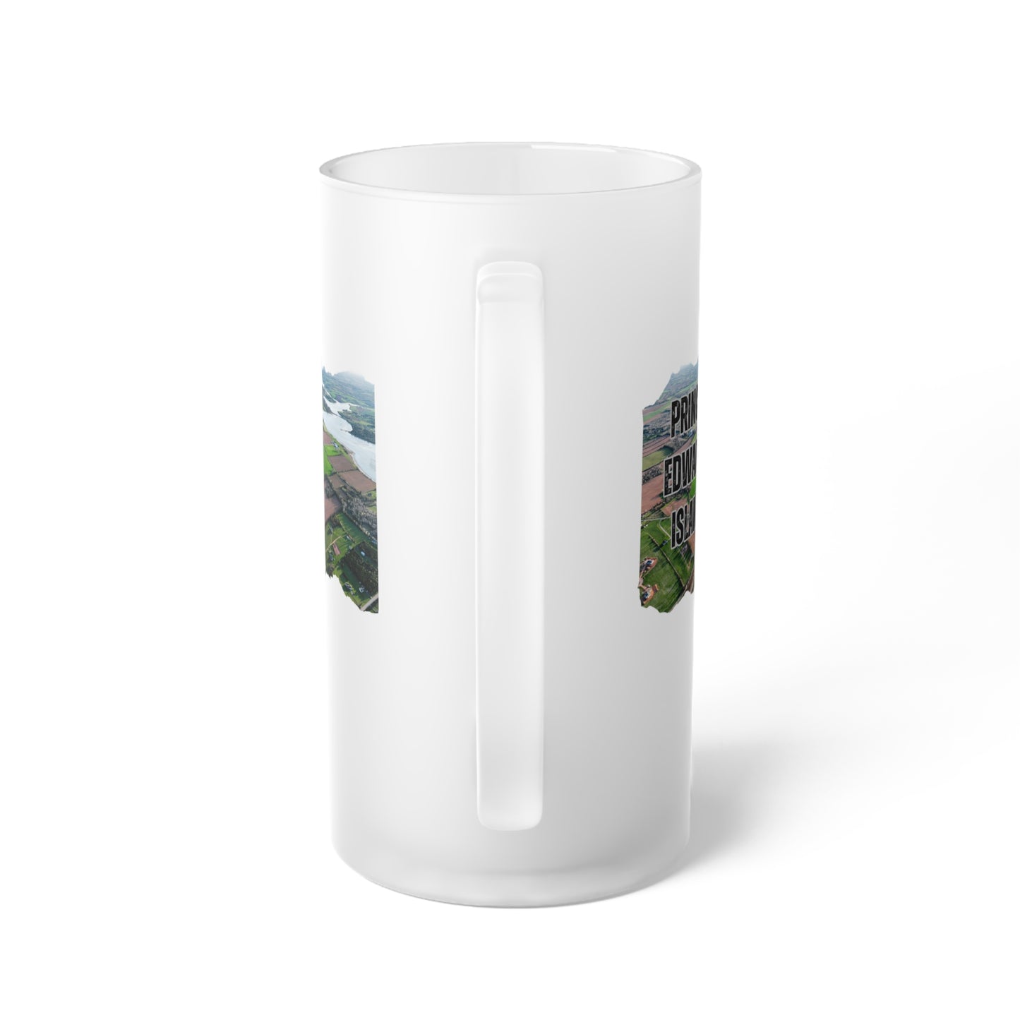 Prince Edward Island / Frosted Glass Beer Mug 16 oz