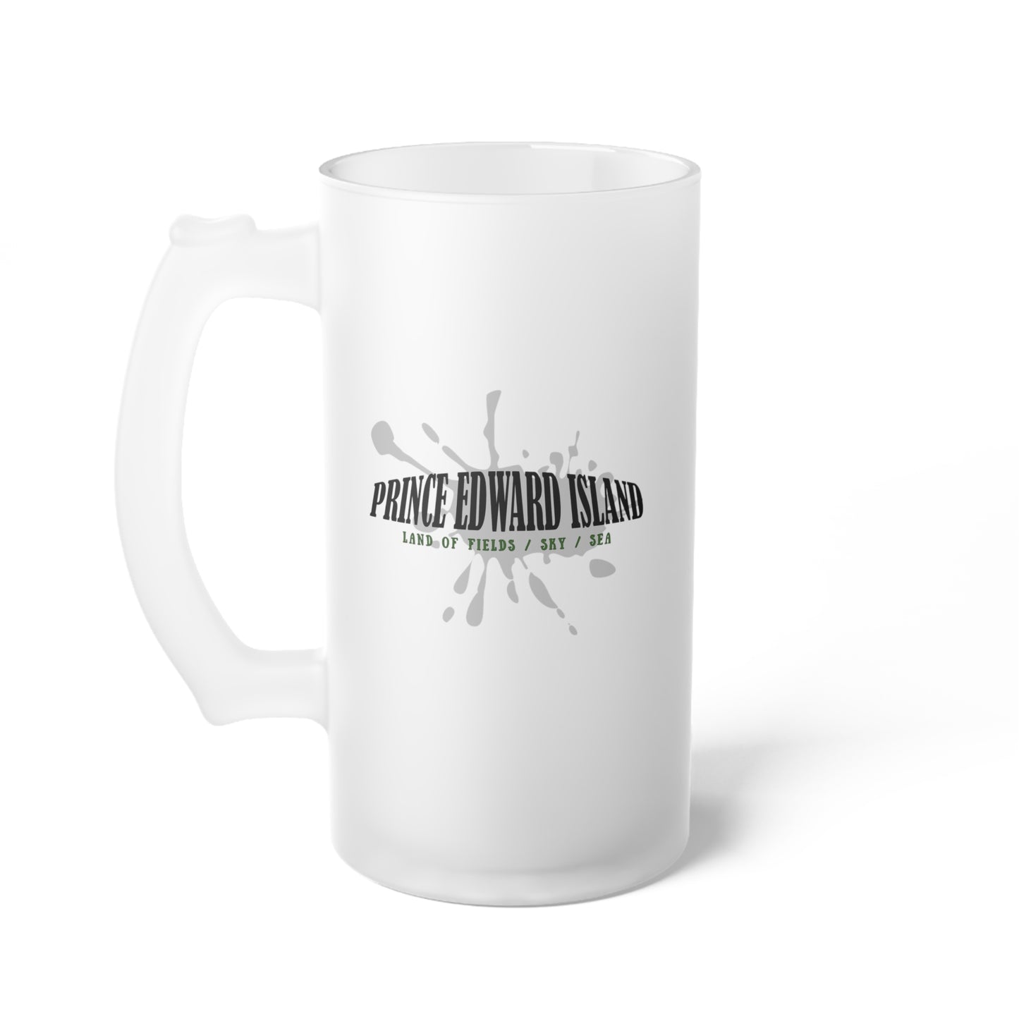 Prince Edward Island / Frosted Glass Beer Mug 16 oz