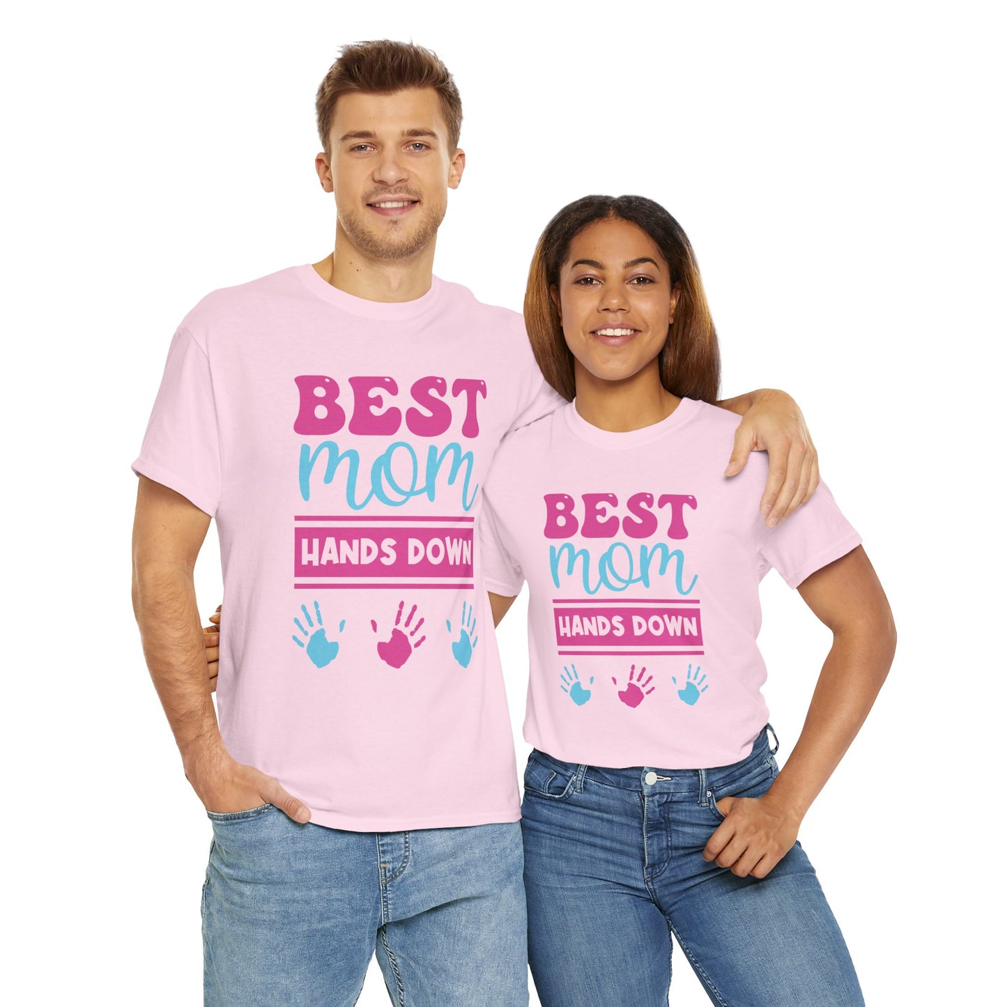 Best Mom Hands Down Unisex Heavy Cotton Tee