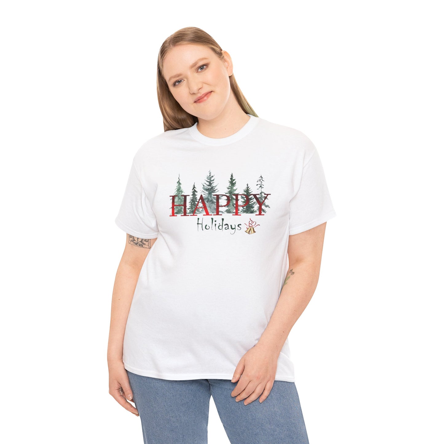 Happy Holidays Unisex Heavy Cotton Tee