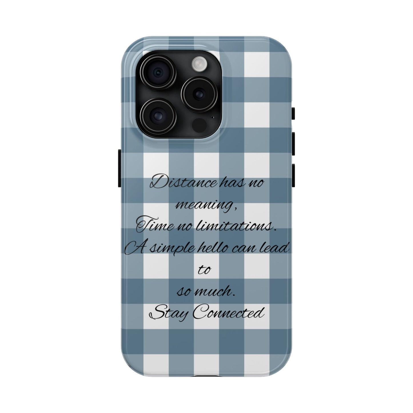 Blue checkered / Tough Phone Cases