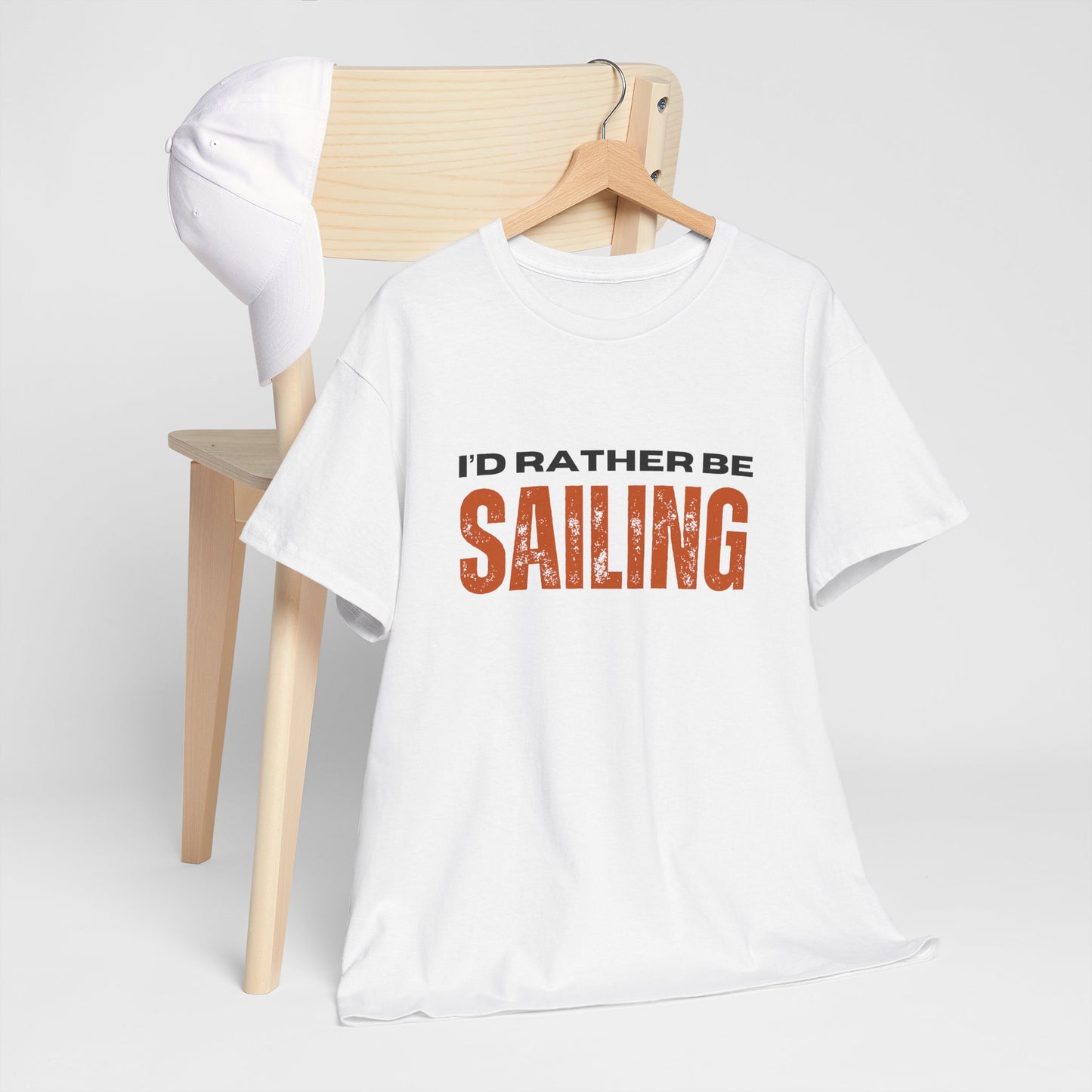 I'd Rather Be Sailing Unisex Heavy Cotton Tee