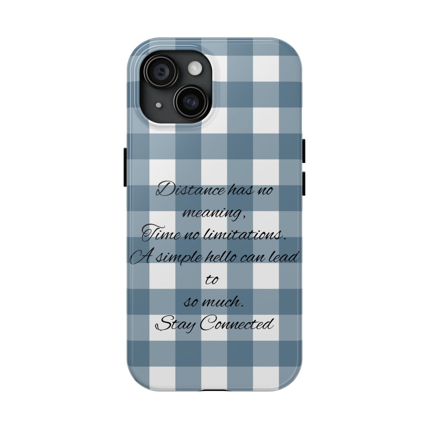 Blue checkered / Tough Phone Cases