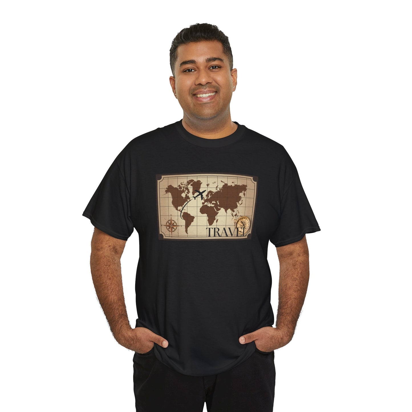 Travel Unisex Heavy Cotton Tee (Made with AI)