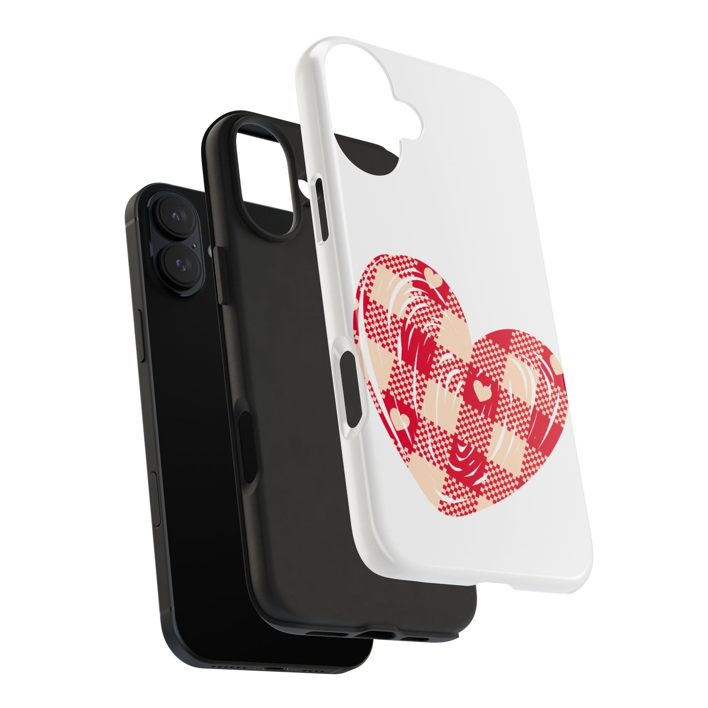 Checkered heart / Tough Phone Cases