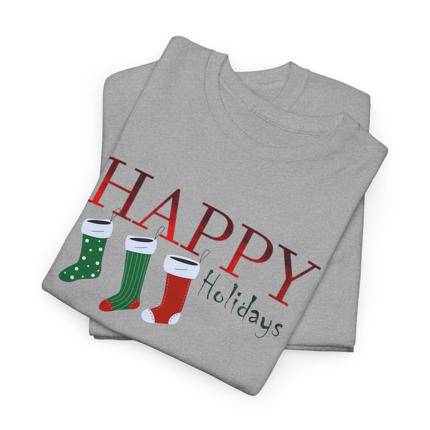 Happy Holidays Unisex Heavy Cotton Tee