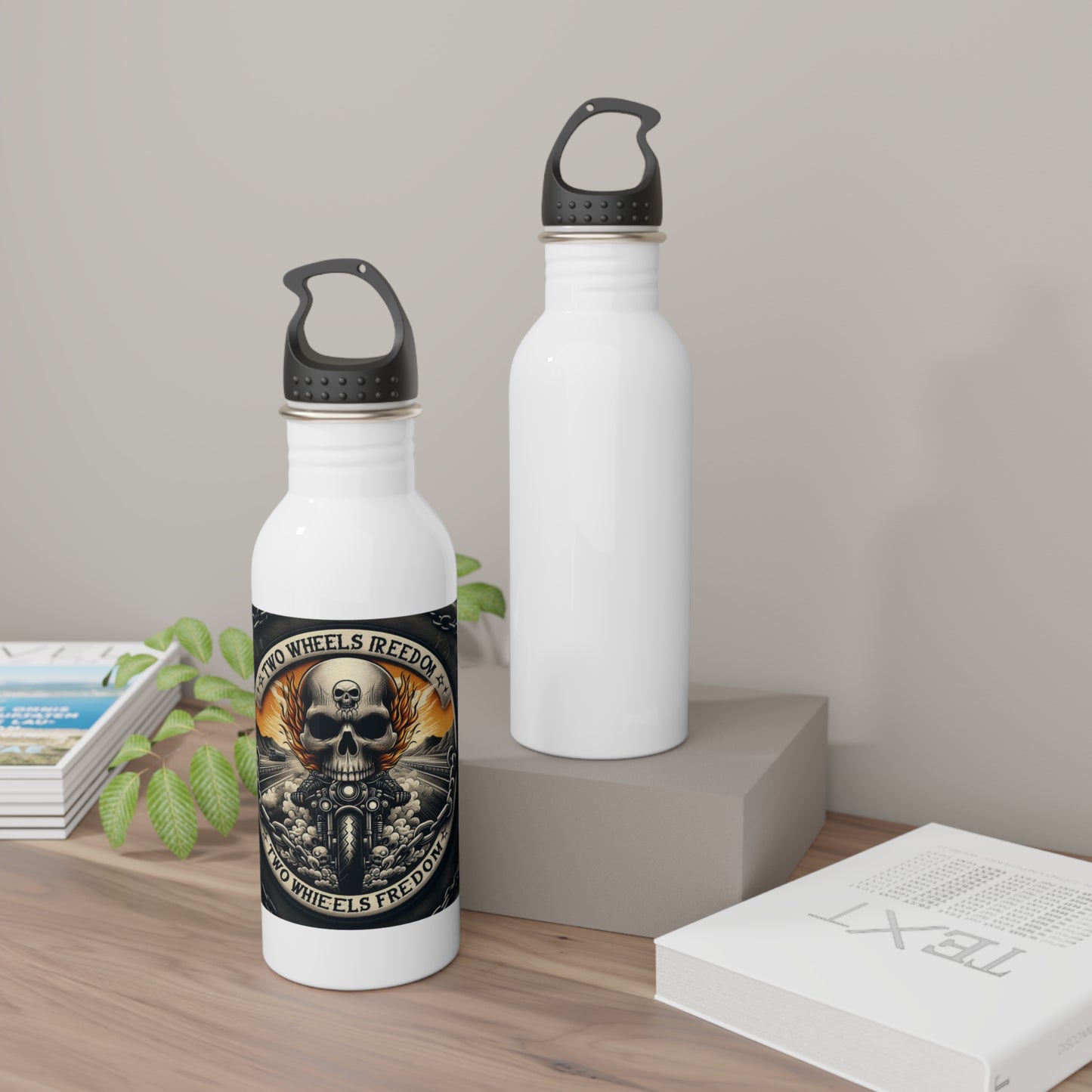 Two Wheels Freedom (Motorcycle) / Stainless Steel Water Bottle