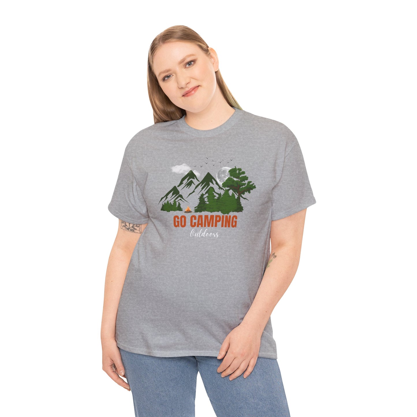 Go Camping Outdoors Unisex Heavy Cotton Tee