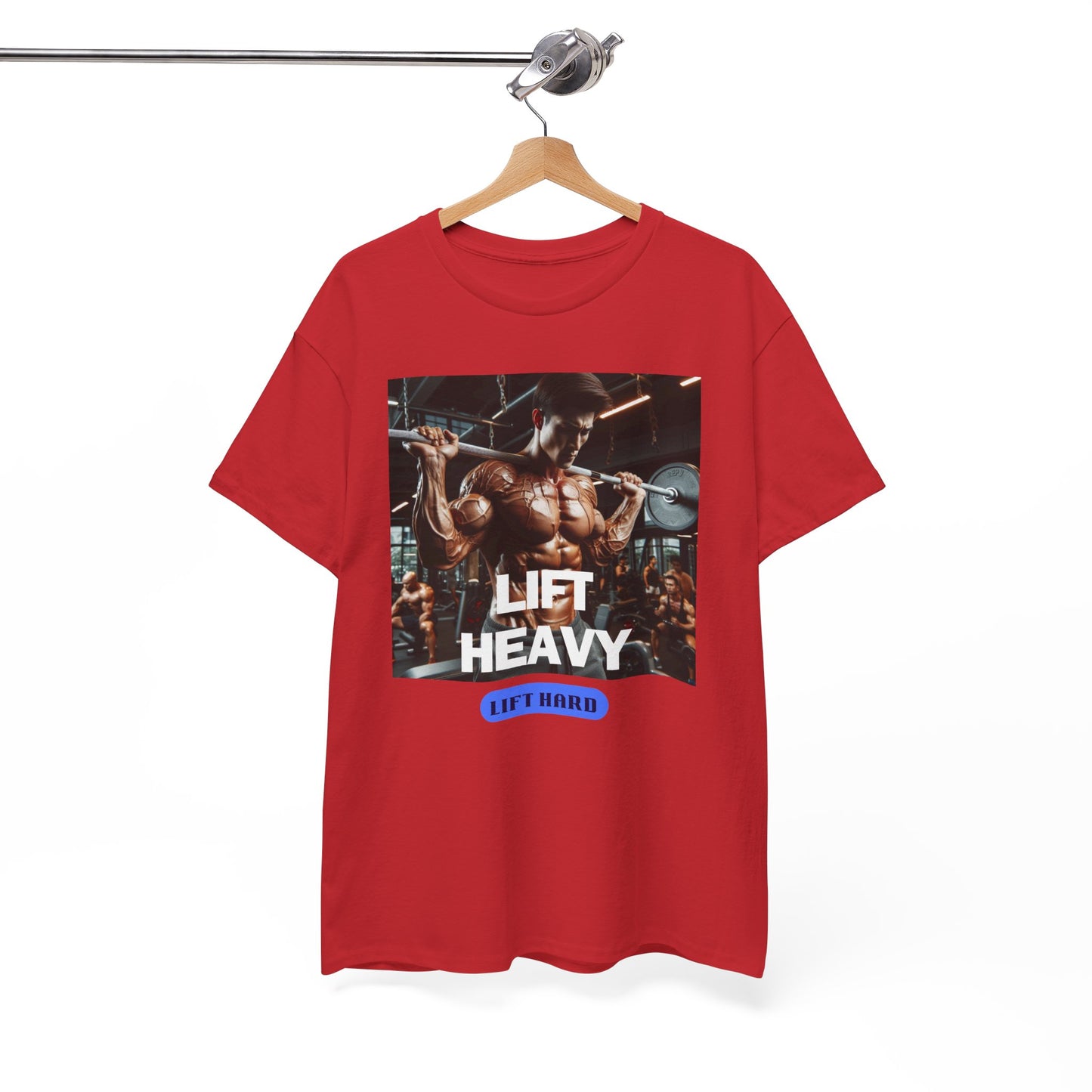 Lift heavy lift hard Unisex Heavy Cotton Tee