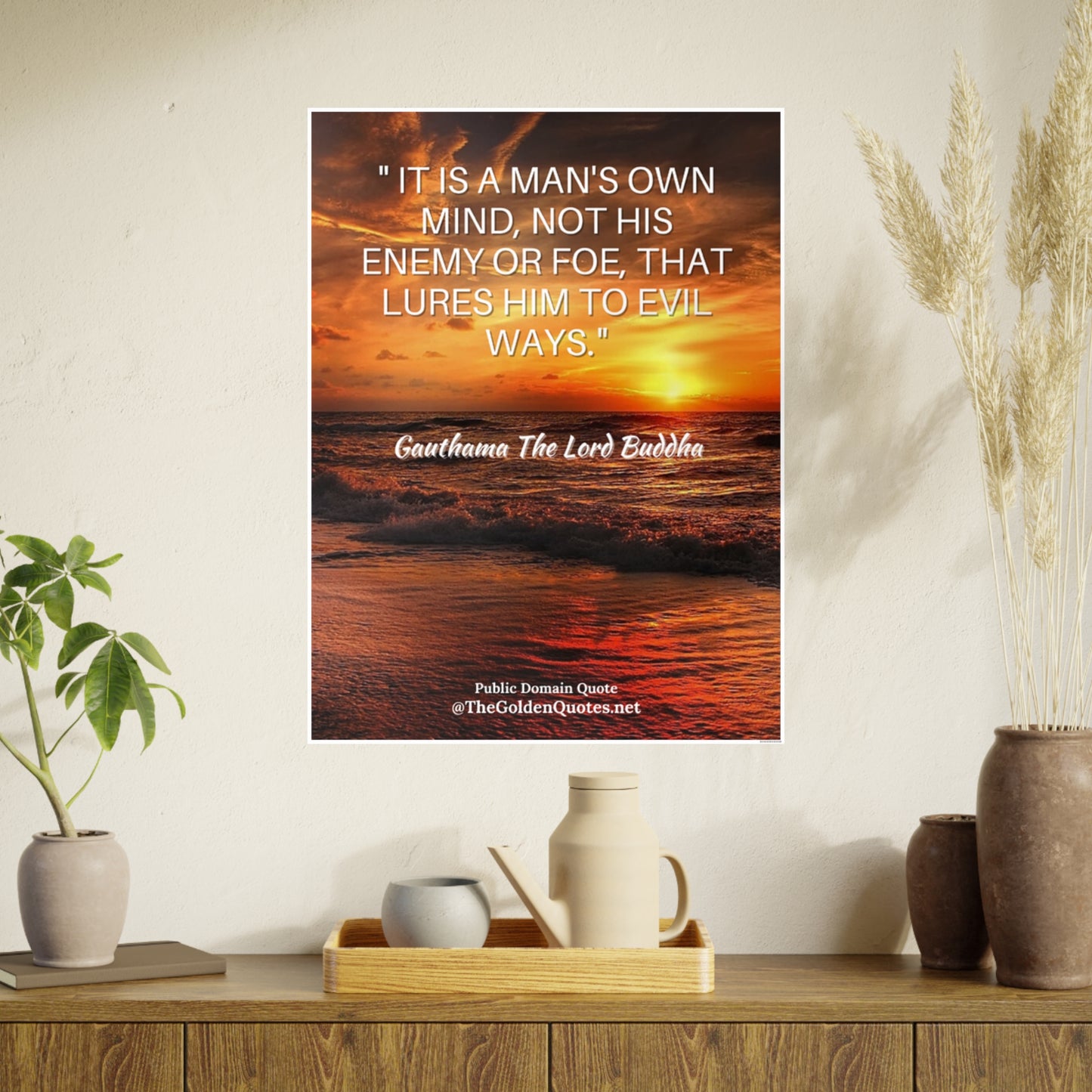 It's a mans own mind quote / Photo Art Paper Posters
