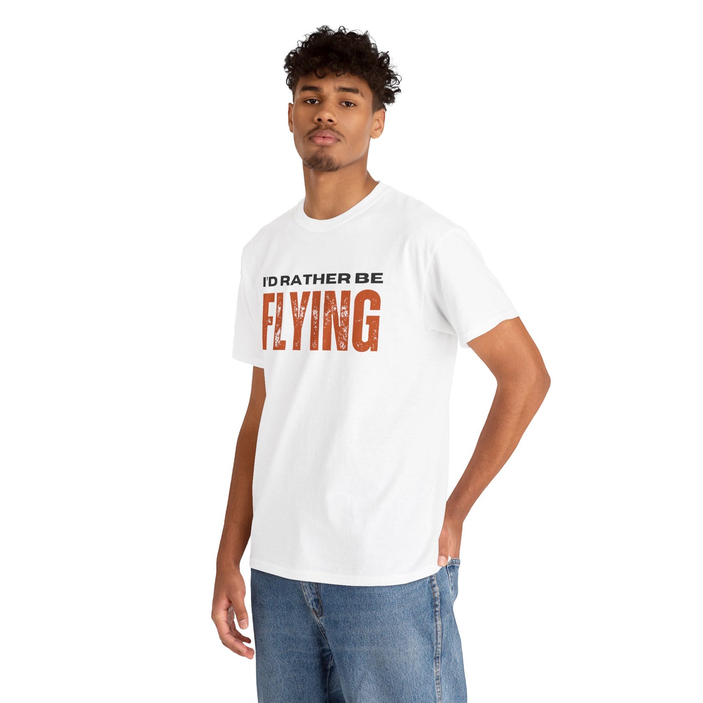 I'd Rather Be Flying Unisex Heavy Cotton Tee