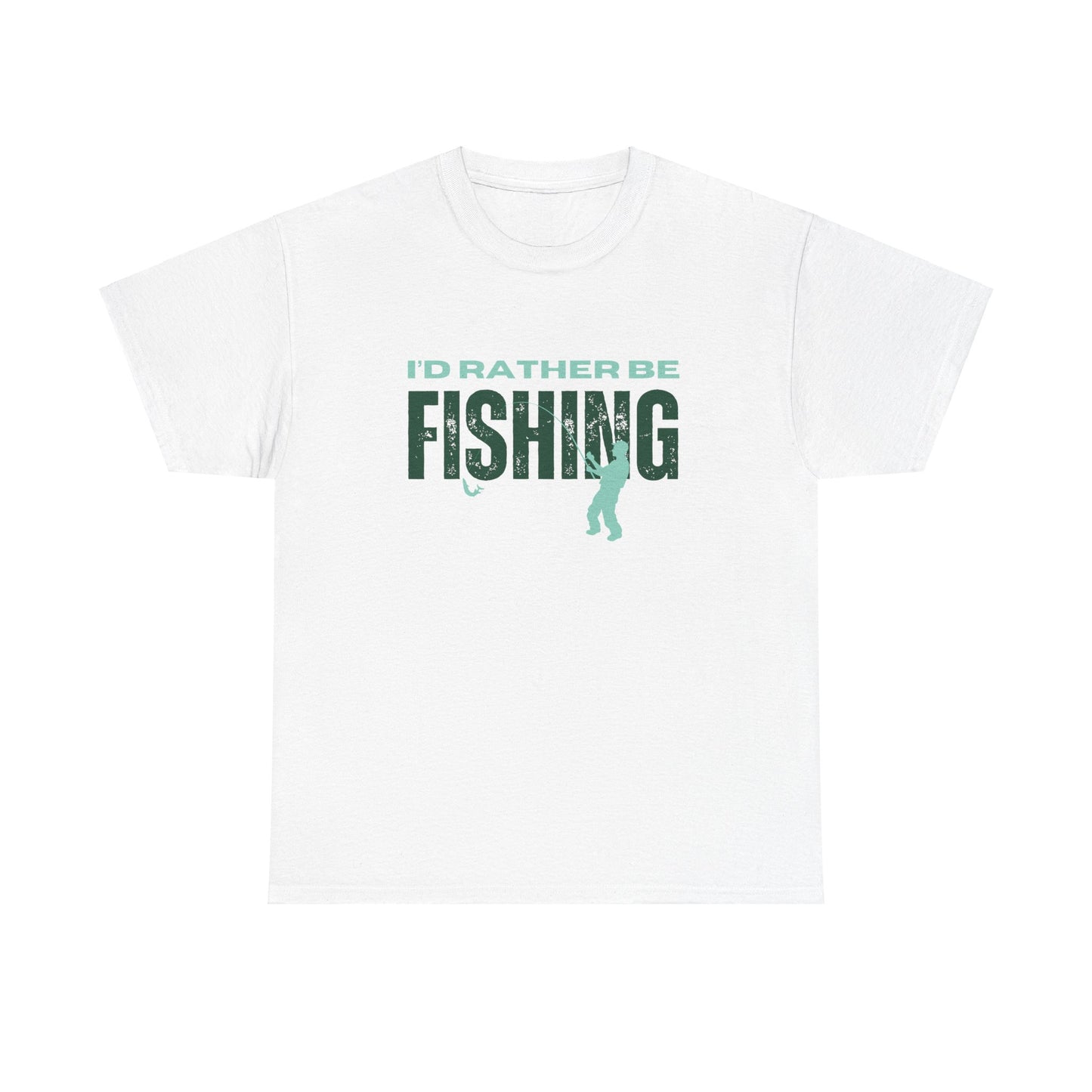 I'd Rather Be Fishing Unisex Heavy Cotton Tee