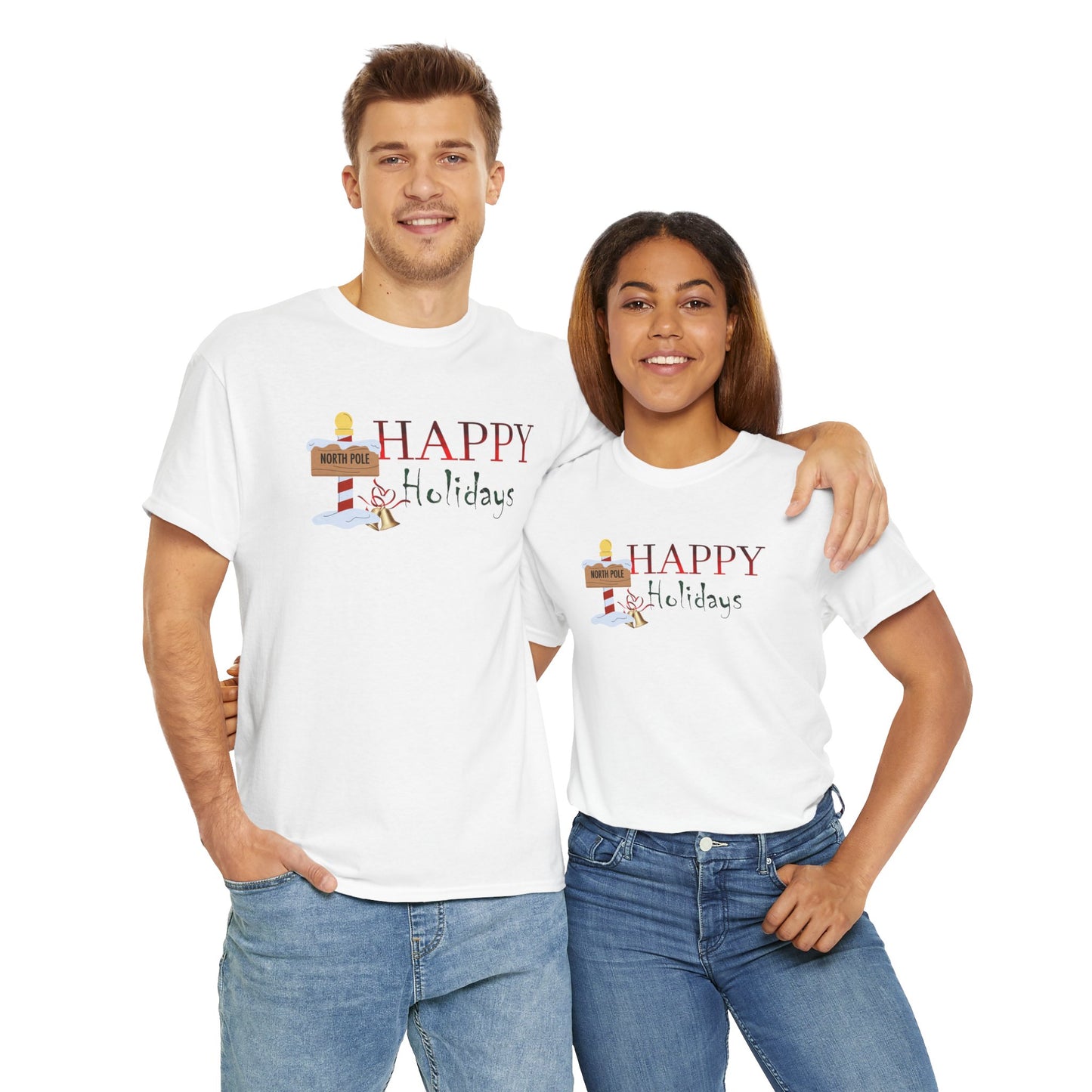 Happy Holidays Unisex Heavy Cotton Tee