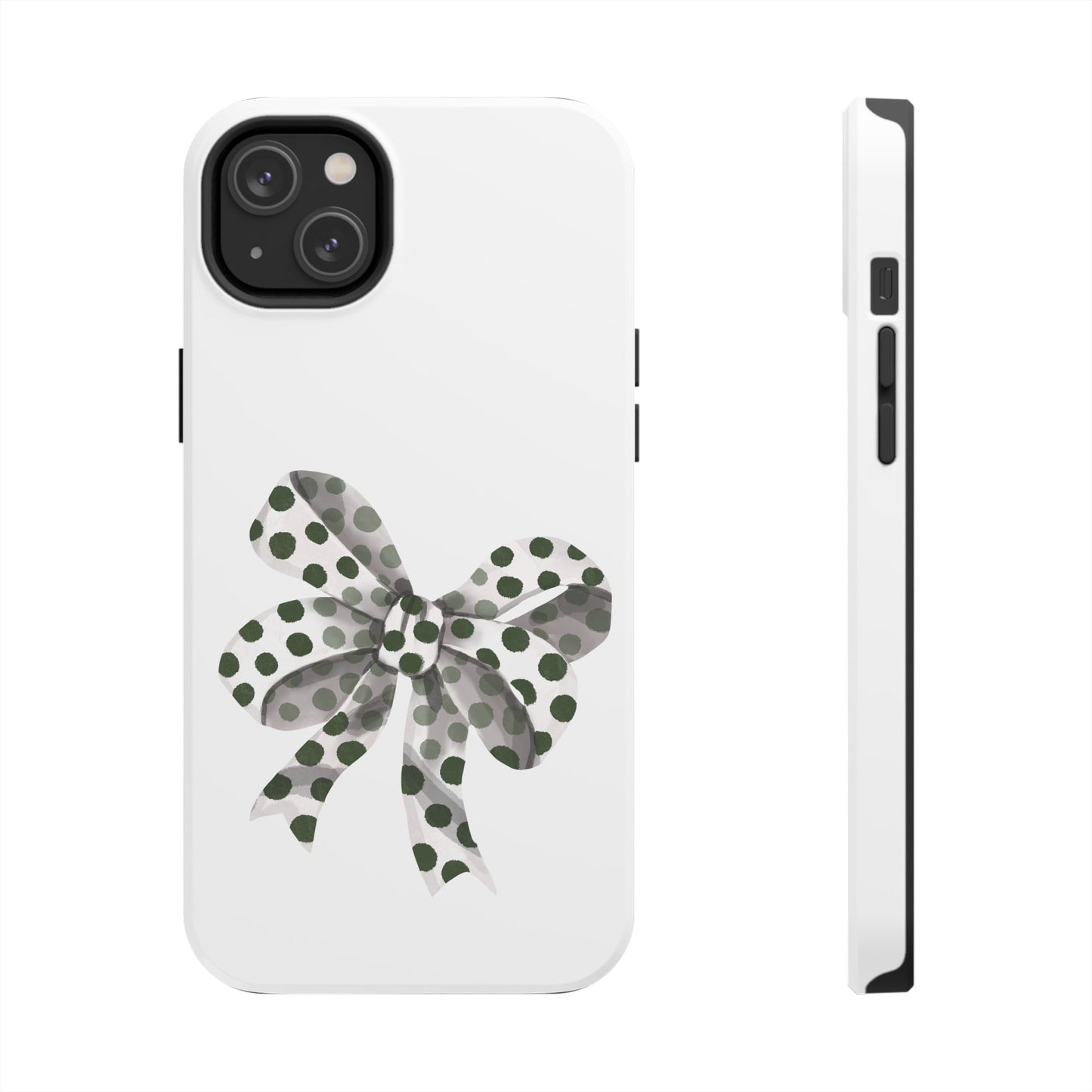 Polka dot bow / Tough Phone Cases