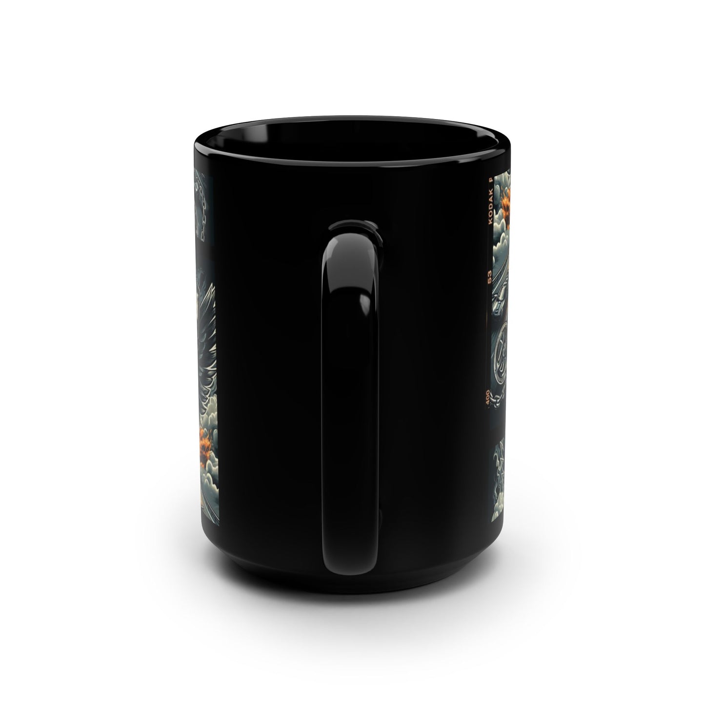 Two Wheels Freedom / Black Mug, 15oz