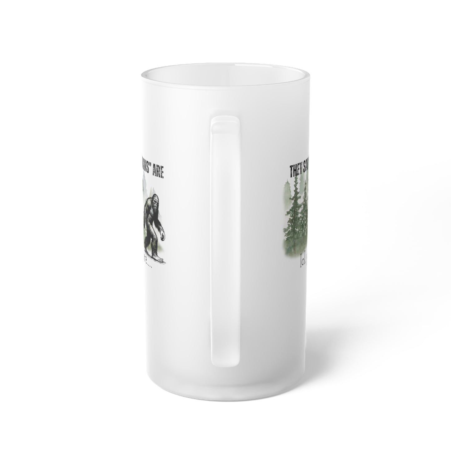 Bigfoot mug / Frosted Glass Beer Mug 16 oz