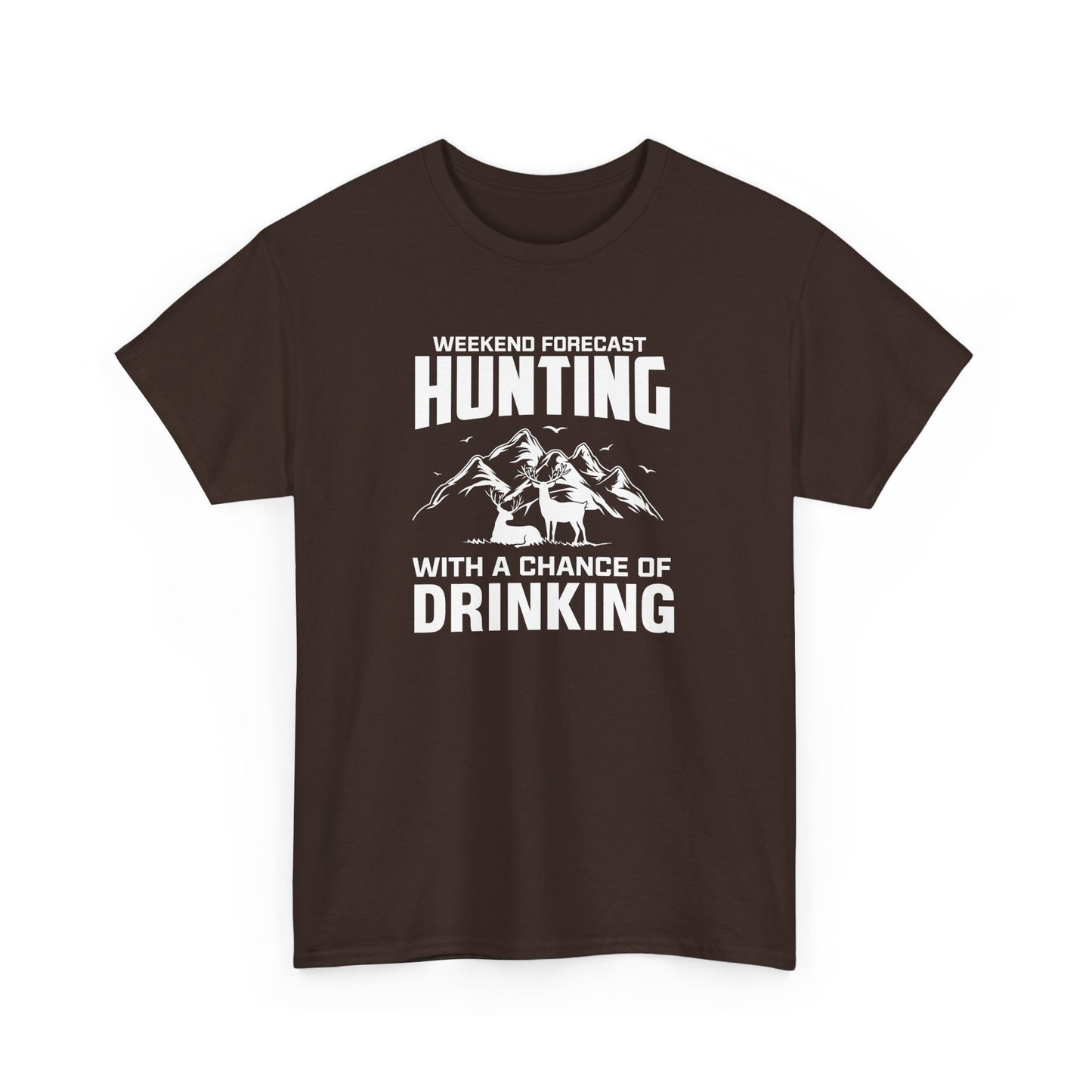 Hunting with a chance of Drinking Unisex Heavy Cotton Tee