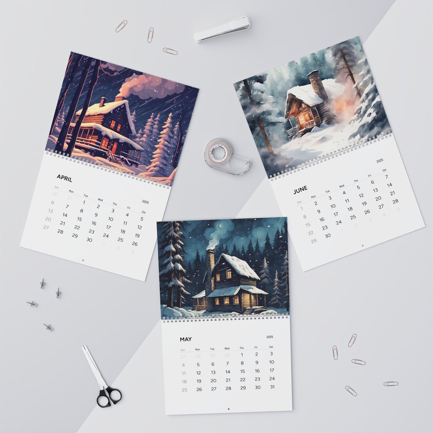 Cozy Cabin / Wall Calendars (2025)