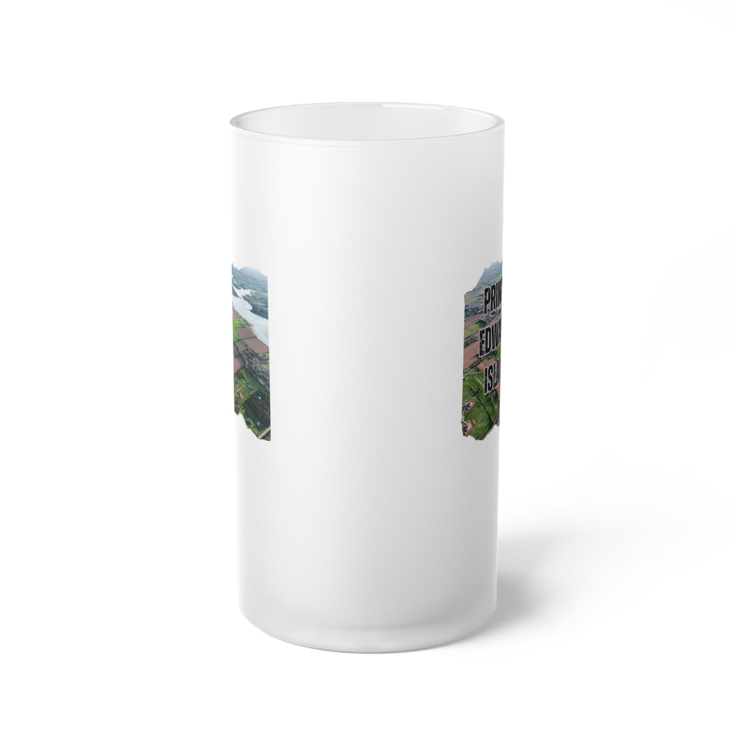 Prince Edward Island / Frosted Glass Beer Mug 16 oz