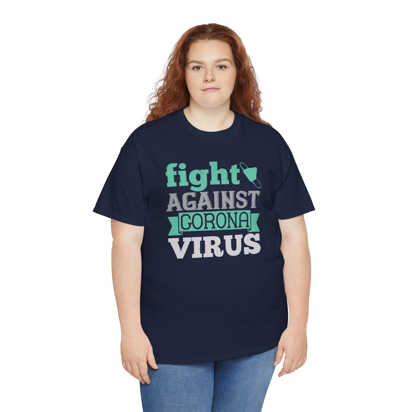 Fight Against Corona Virus Unisex Heavy Cotton Tee