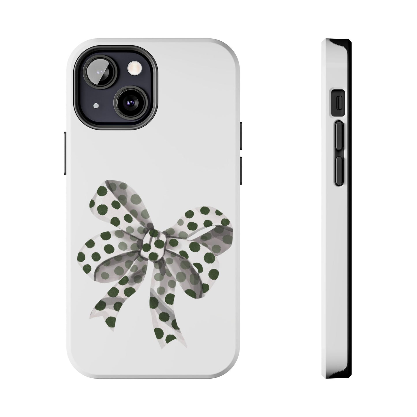 Polka dot bow / Tough Phone Cases