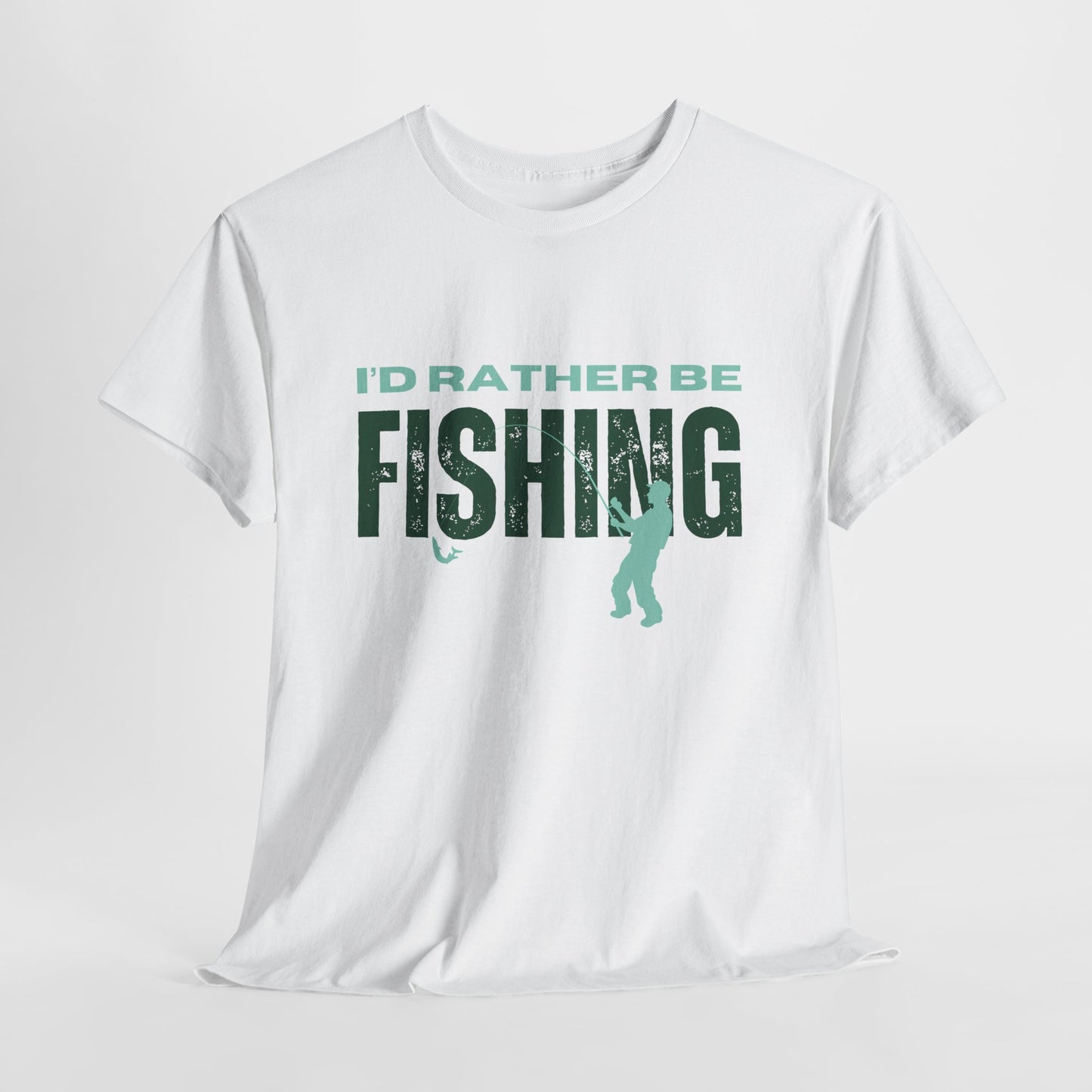 I'd Rather Be Fishing Unisex Heavy Cotton Tee