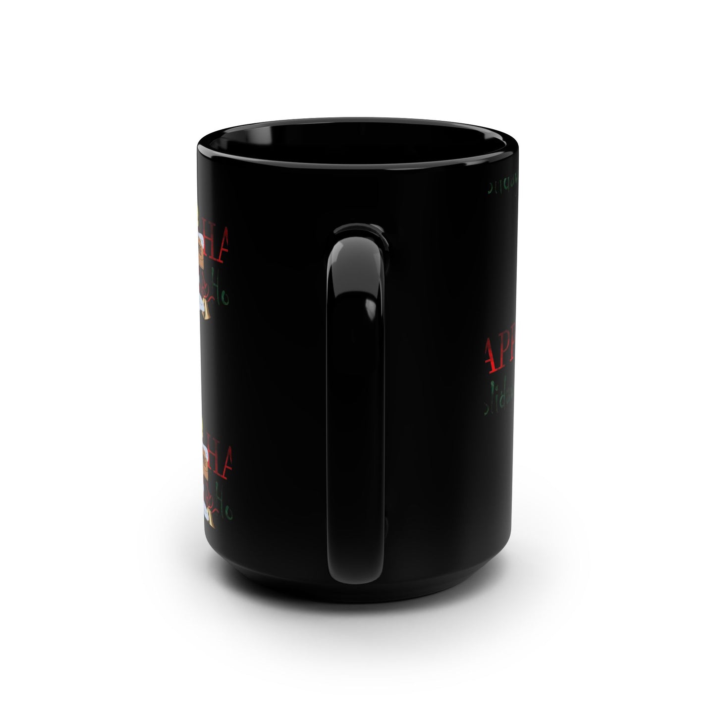 Happy Holidays / Black Mug, 15oz