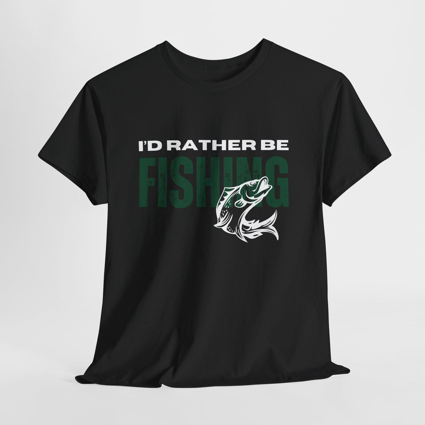 I'd Rather Be Fishing Unisex Heavy Cotton Tee