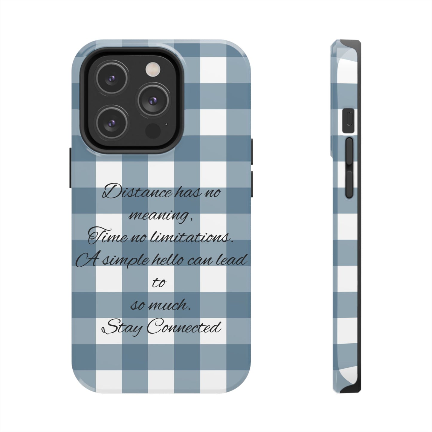 Blue checkered / Tough Phone Cases