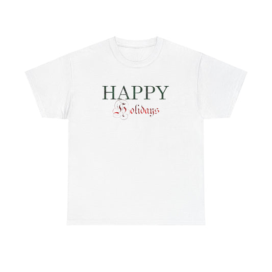 Happy Holidays Unisex Heavy Cotton Tee