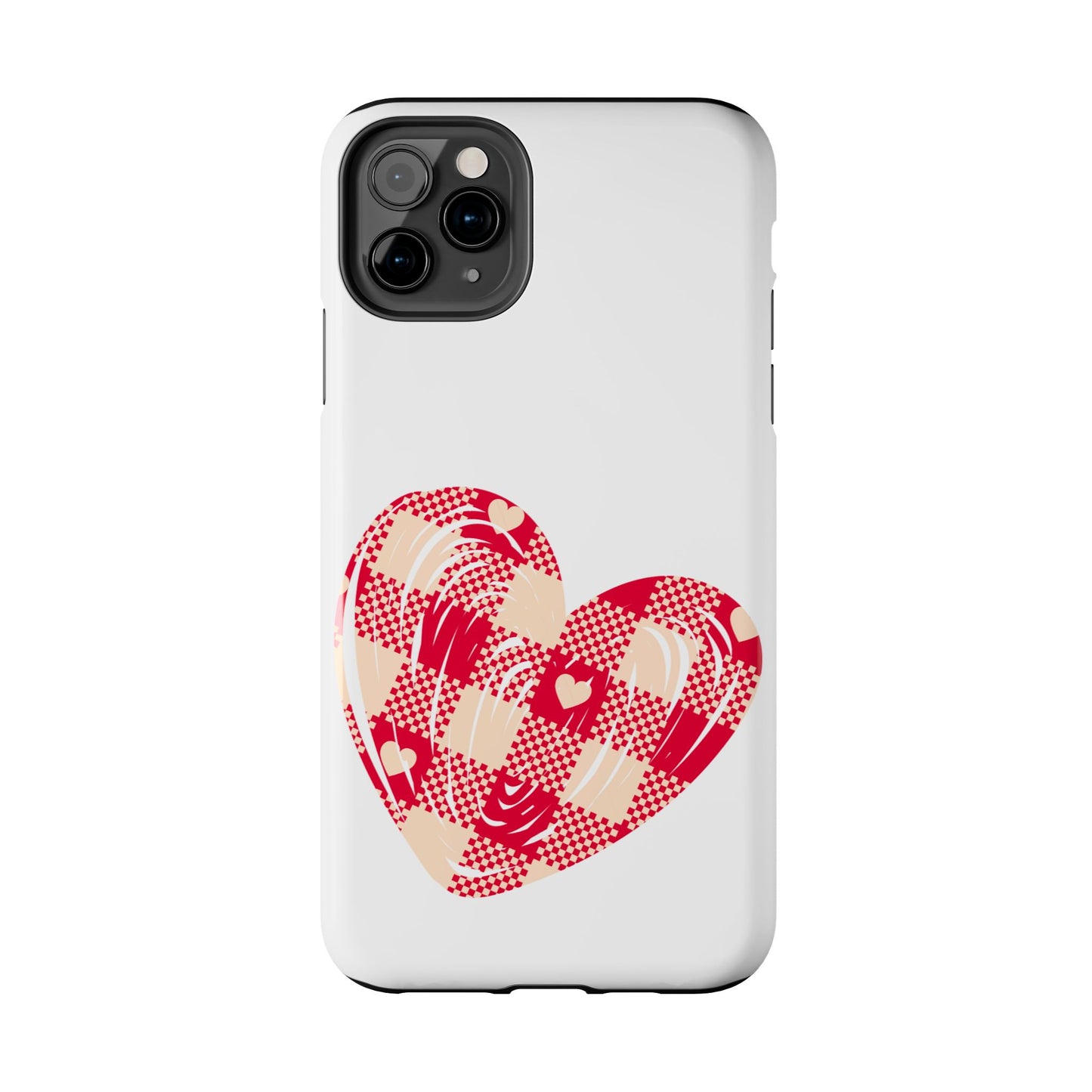 Checkered heart / Tough Phone Cases