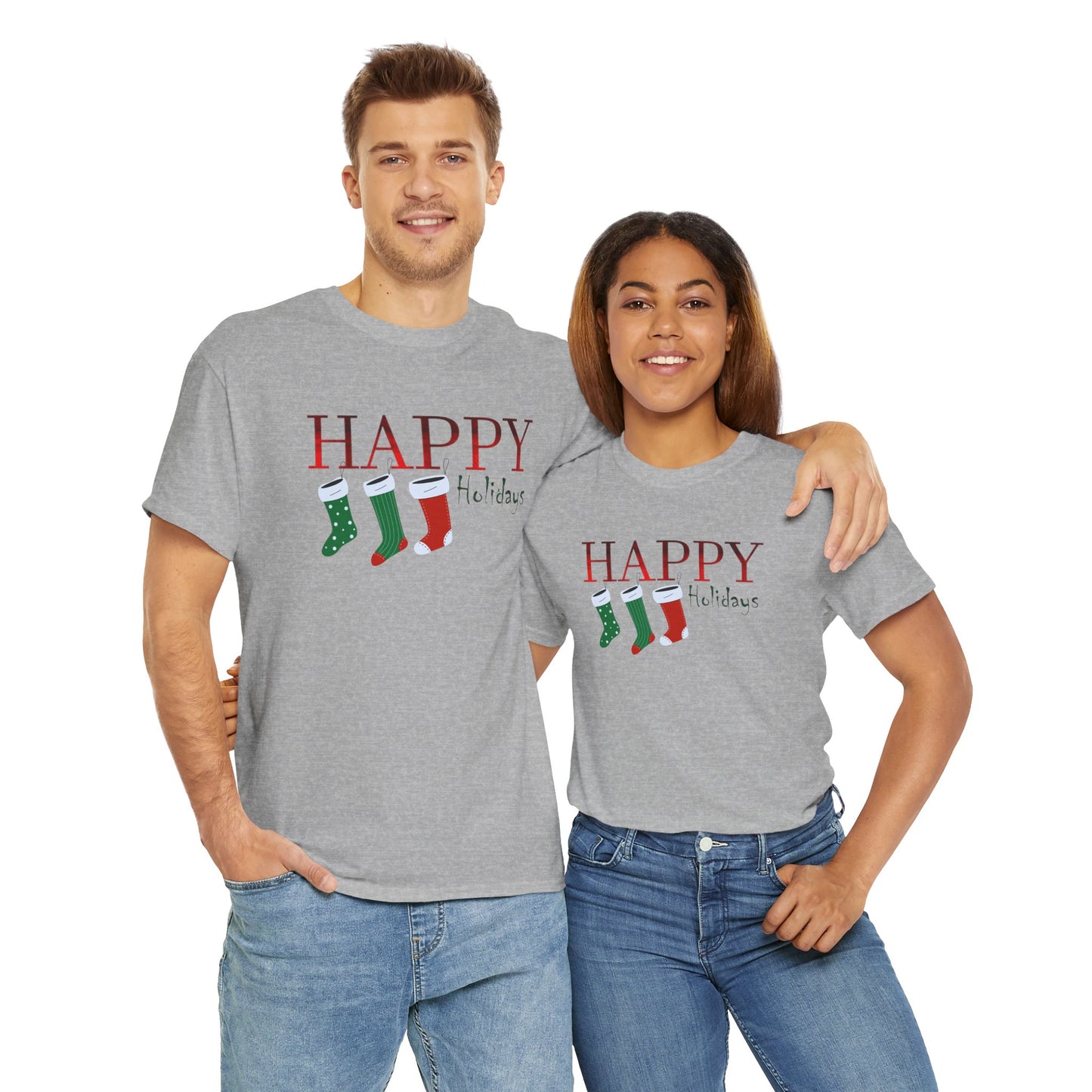 Happy Holidays Unisex Heavy Cotton Tee