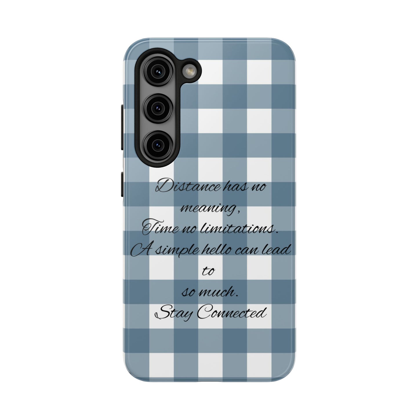 Blue checkered / Tough Phone Cases