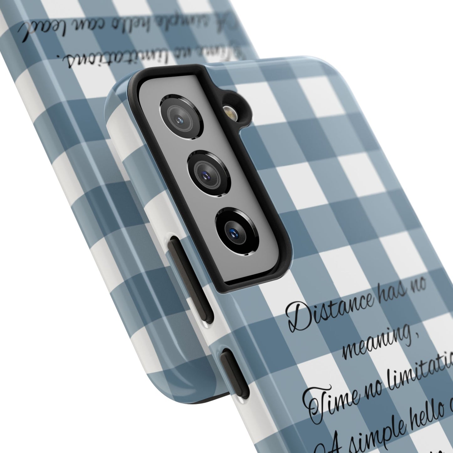 Blue checkered / Tough Phone Cases