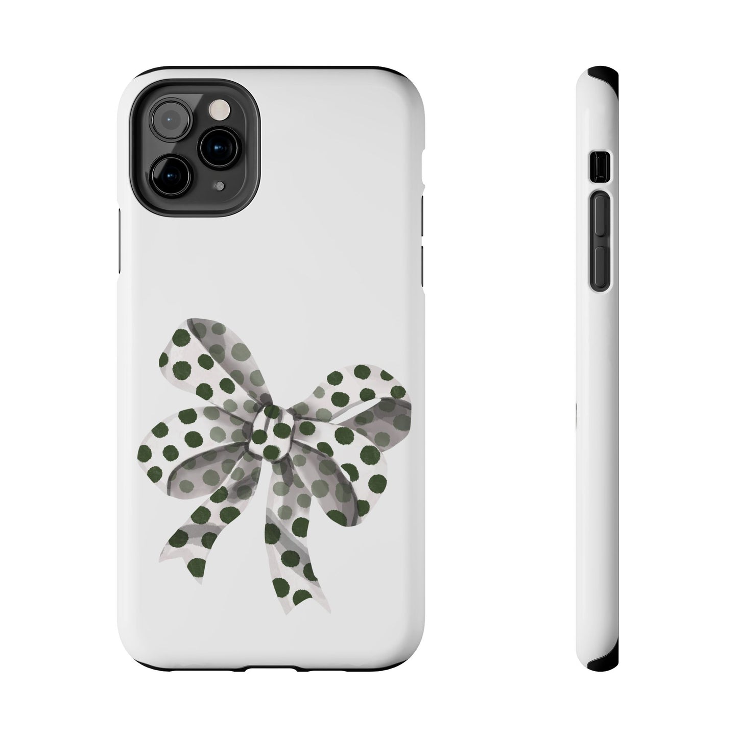 Polka dot bow / Tough Phone Cases