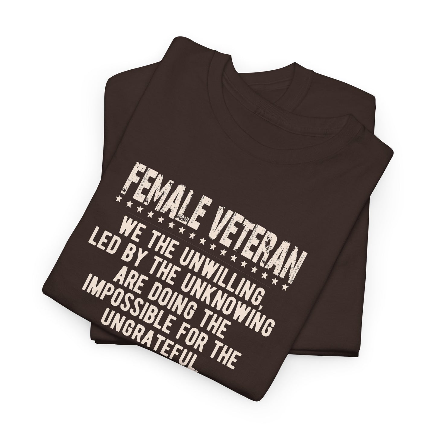 Female Veteran Unisex Heavy Cotton Tee