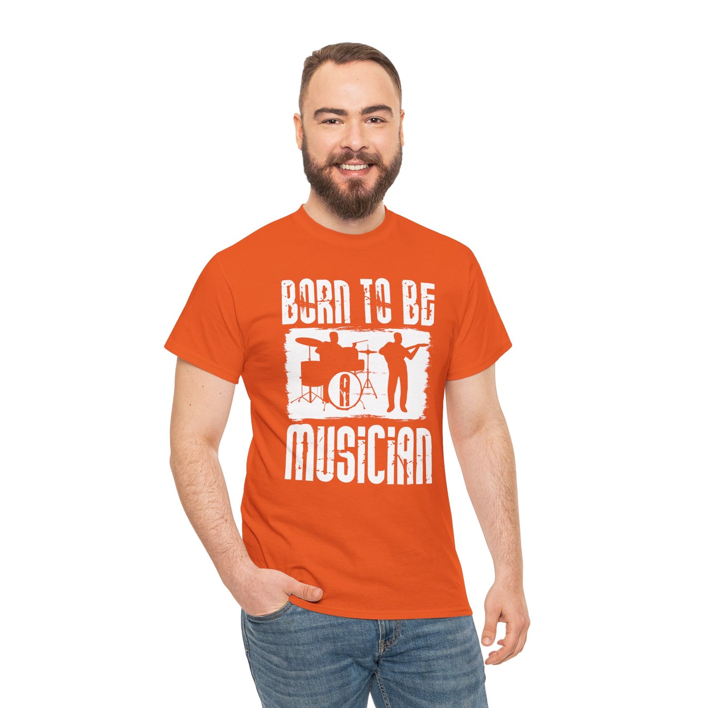 Born to be a Musician Unisex Heavy Cotton Tee