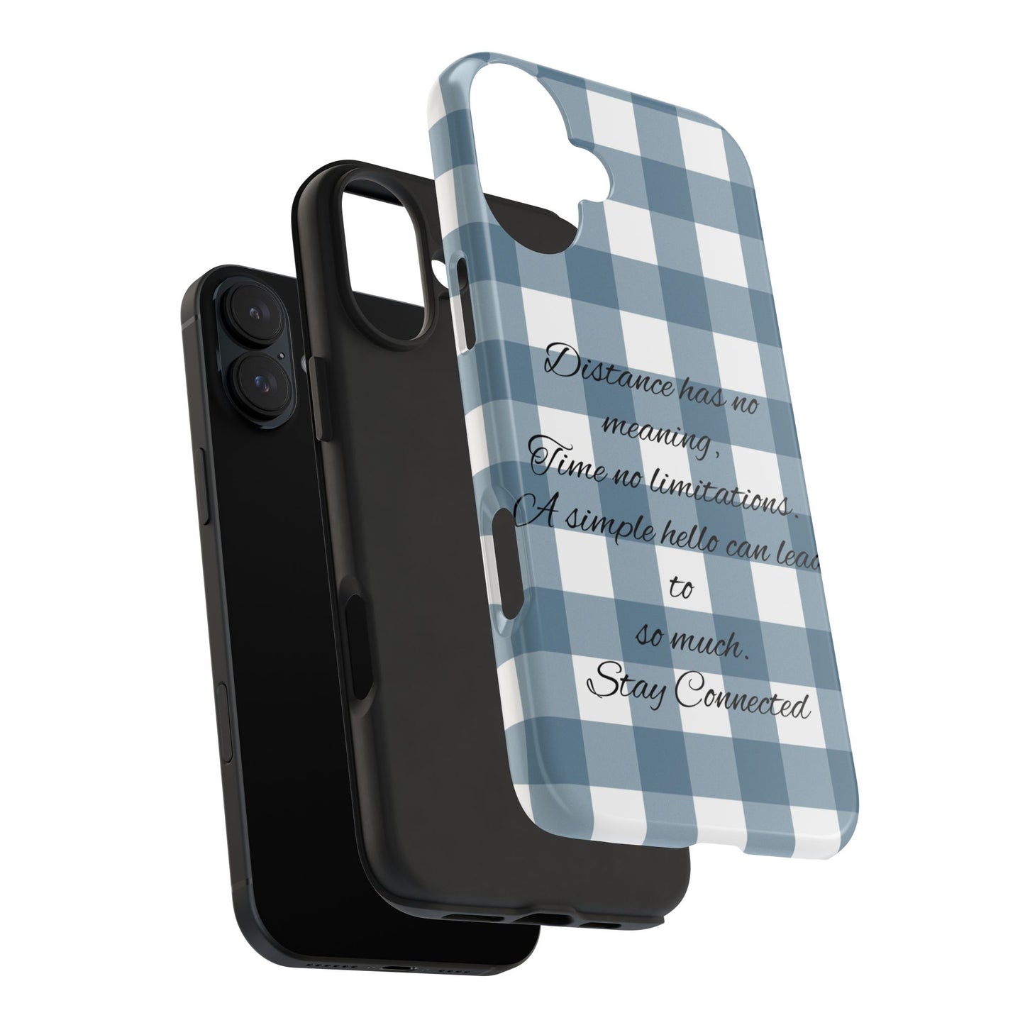 Blue checkered / Tough Phone Cases