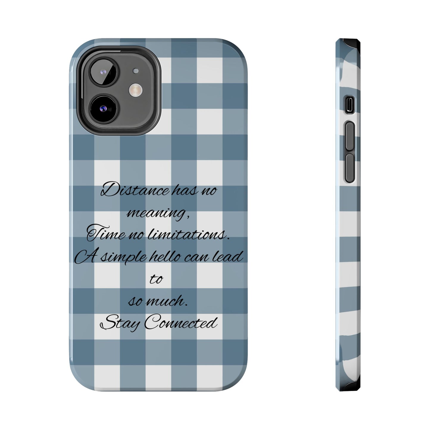 Blue checkered / Tough Phone Cases