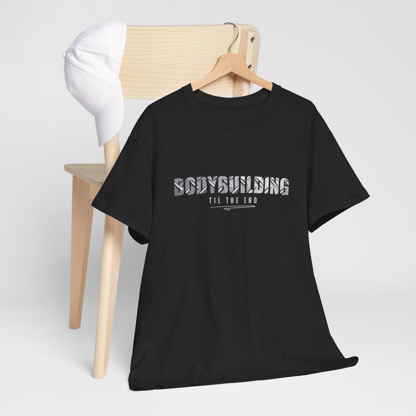 Bodybuilding til the End Unisex Heavy Cotton Tee