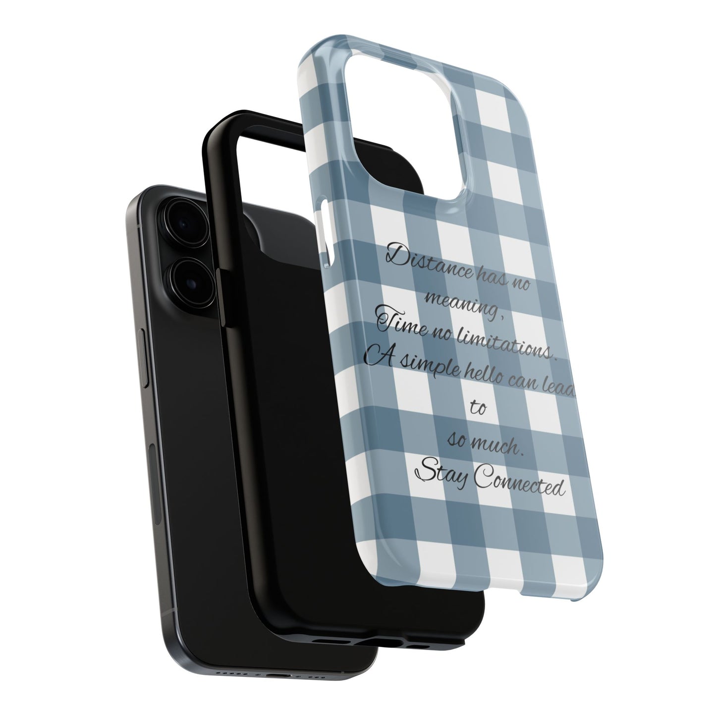 Blue checkered / Tough Phone Cases