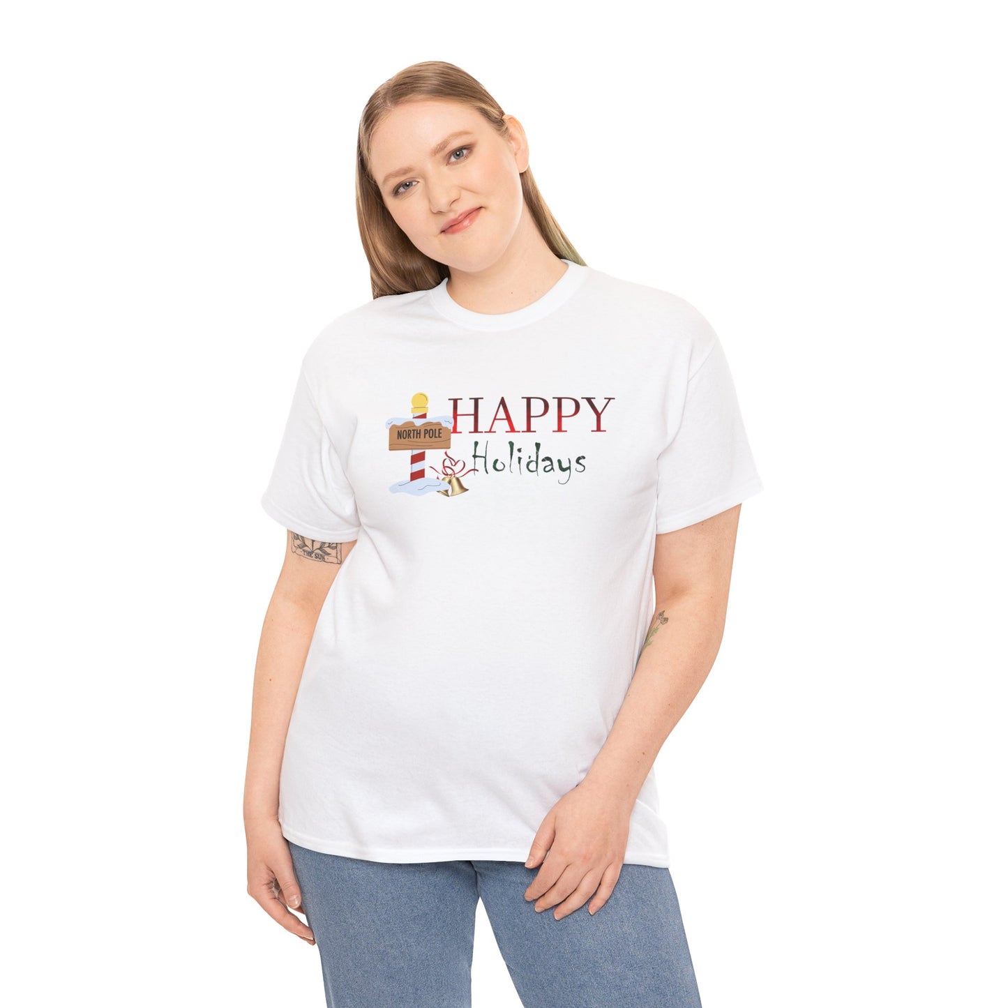 Happy Holidays Unisex Heavy Cotton Tee