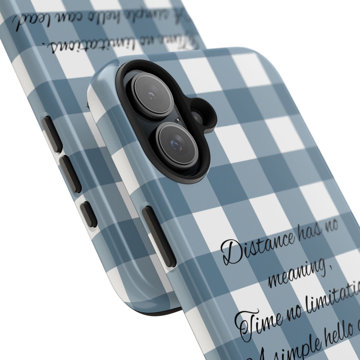 Blue checkered / Tough Phone Cases