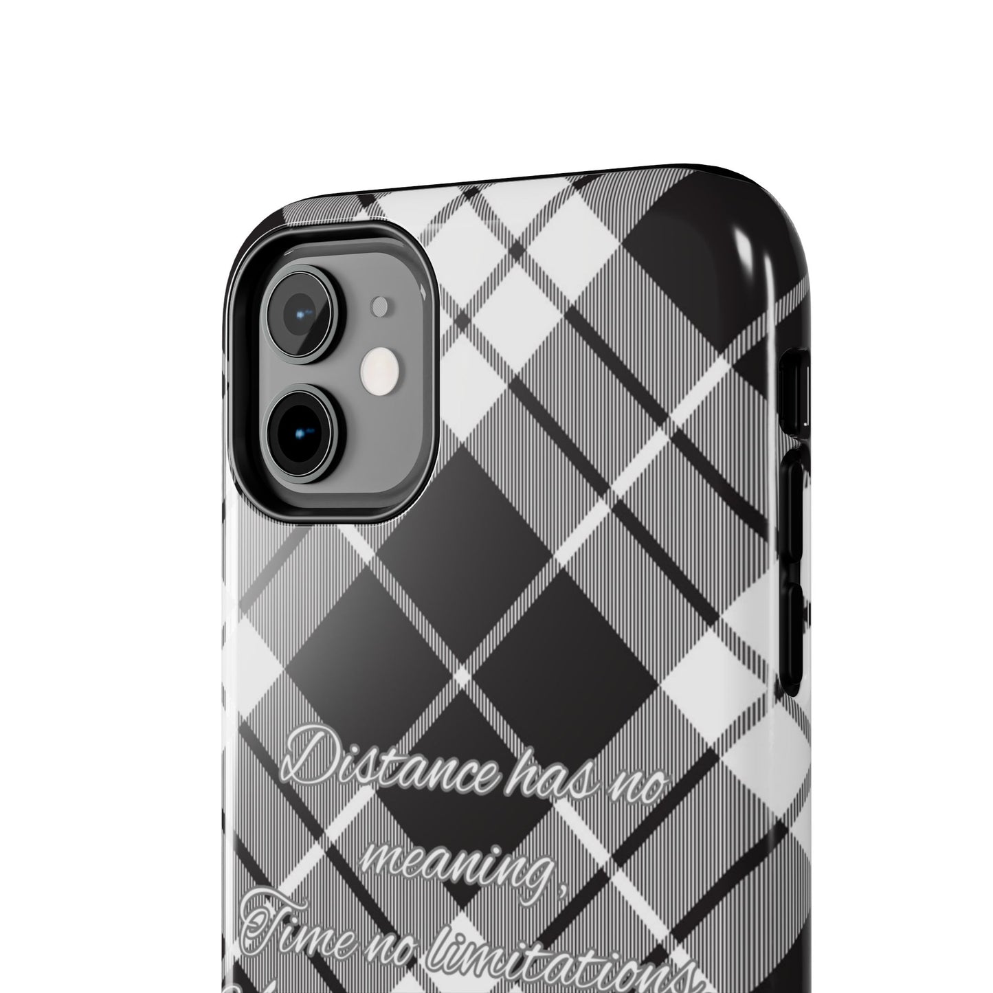 Black checkered plaid / Tough Phone Cases