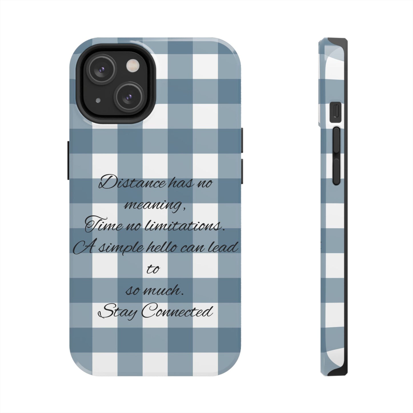 Blue checkered / Tough Phone Cases